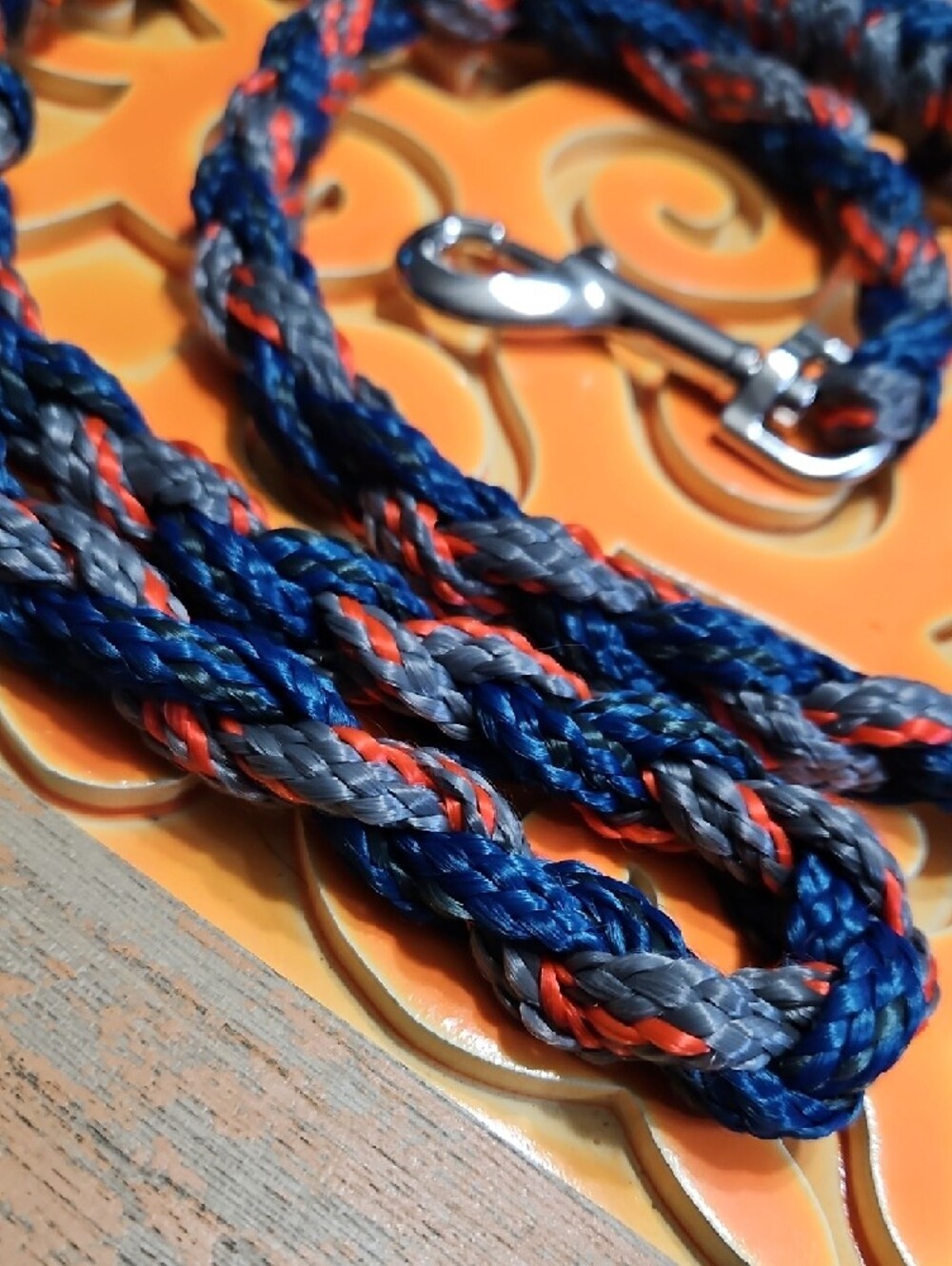 Hand Crafted Hand Braided Thick Paracord Dog Training Leash NEW - Picture 2 of 11